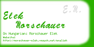 elek morschauer business card